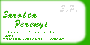 sarolta perenyi business card