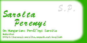 sarolta perenyi business card